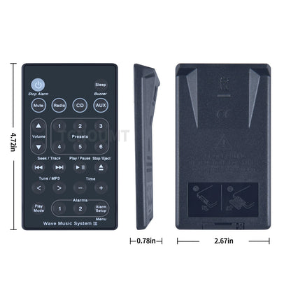 Replacement Remote Control For Bose Wave Musical System III AWRCC1 AWRCC2 AWRCC3