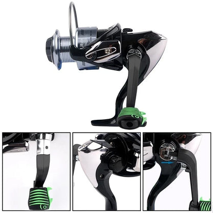 Fishing Reel Replacement Handle with Black Handles & Fish-shaped Knob Covers