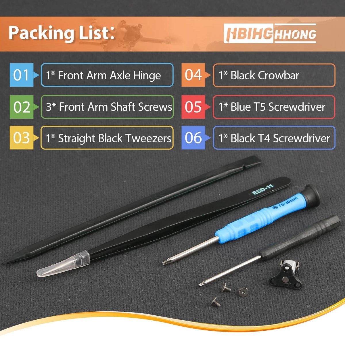 Front Arm Axis Replacement for DJI Mini 3 Shaft Screws Arm...