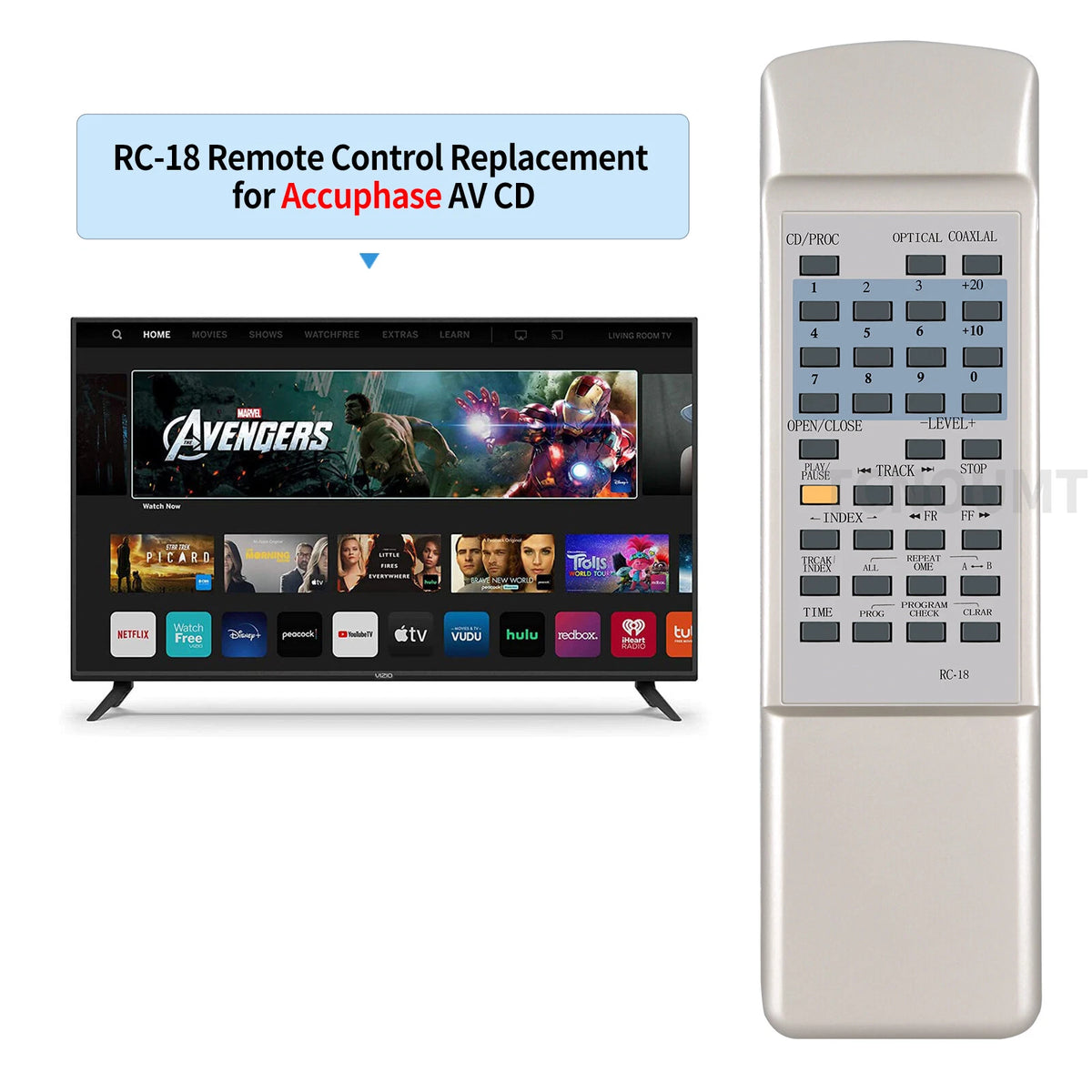 RC-18 Remote Control For Accuphase CD DP-11 DP-55 DP-60 DP-70V DP-75 DP-80L