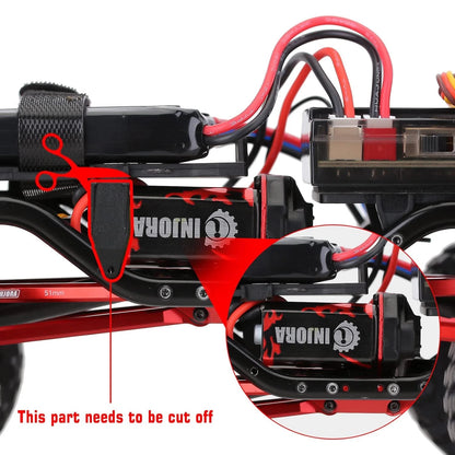 INJORA RC Motor II 050 66T Brushed with Metal Mount for SCX24...