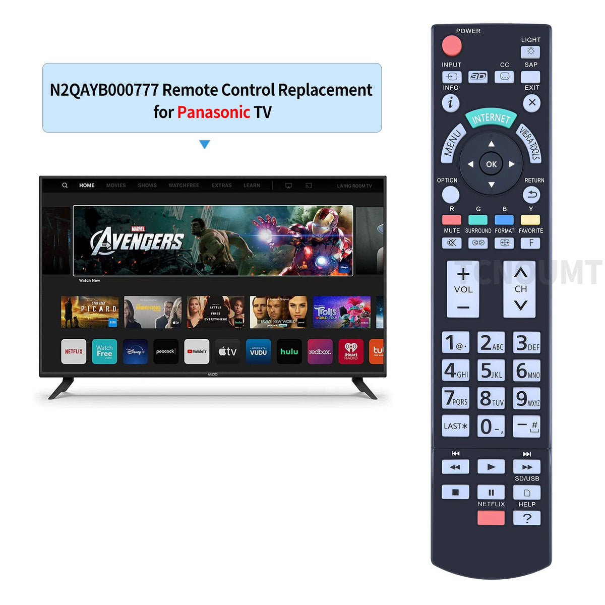 N2QAYB000777 Remote Control For Panasonic TV TCP50ST50X TCP60ST50X