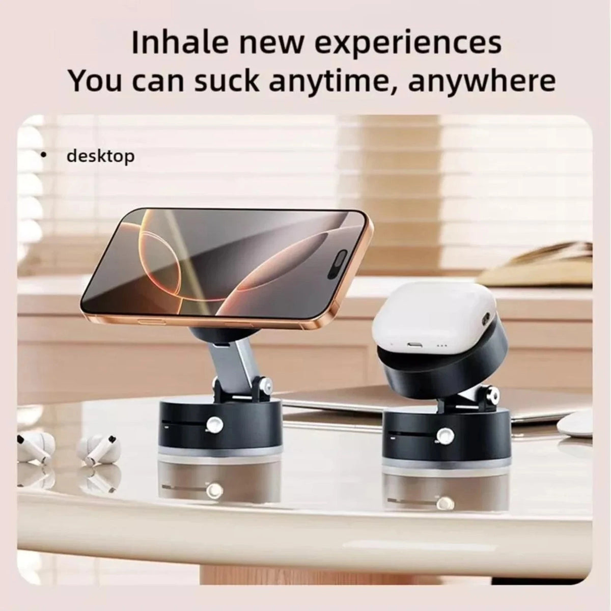 Universal Vacuum Suction Cup Folding Swivel Magsafe Bracket Lazy Phone Holder