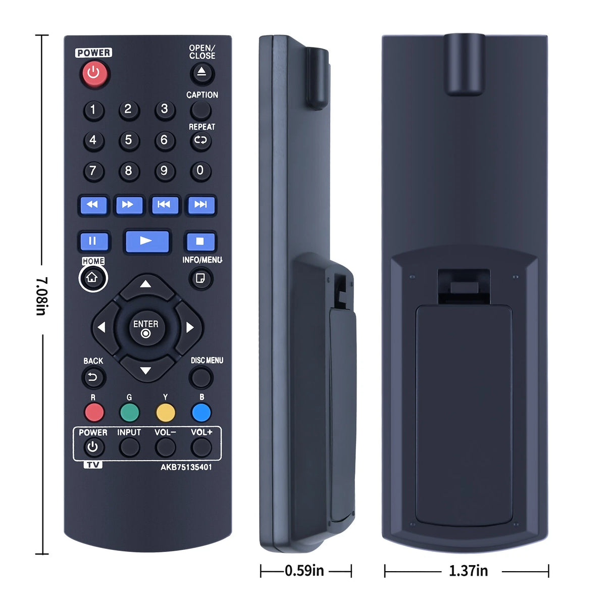 AKB75135401 Remote Control For LG DVD Player UBK80 UP870 UP875 BPM35 BP175