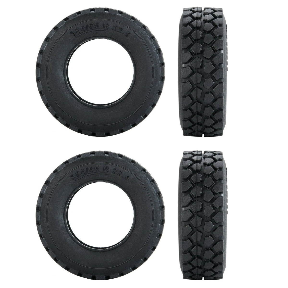 4* Rubber Tires Tyres For Tamiya 1/14 RC Tractor Truck Car Repair Parts