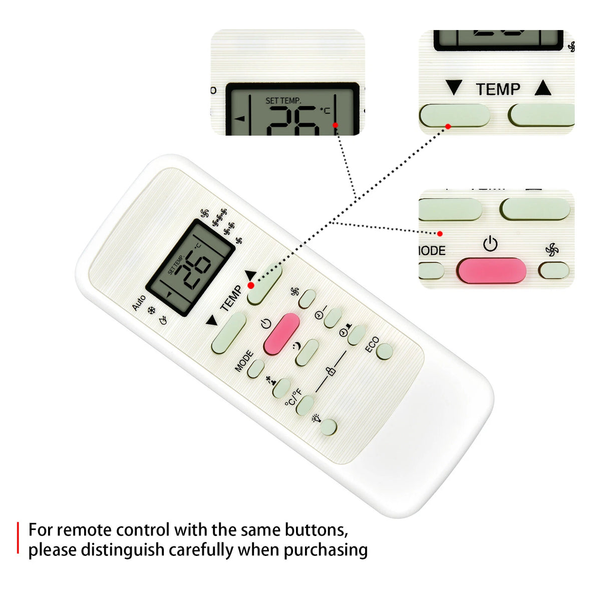 RG51G(1)/CEFU1 Remote Control For Danby Midea Seasons Air Conditioner