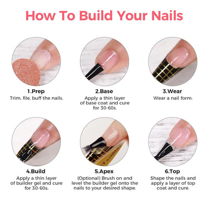 GELLAKTIK Builder Gel for Nails, 60g Clear Hard Clear-Builder