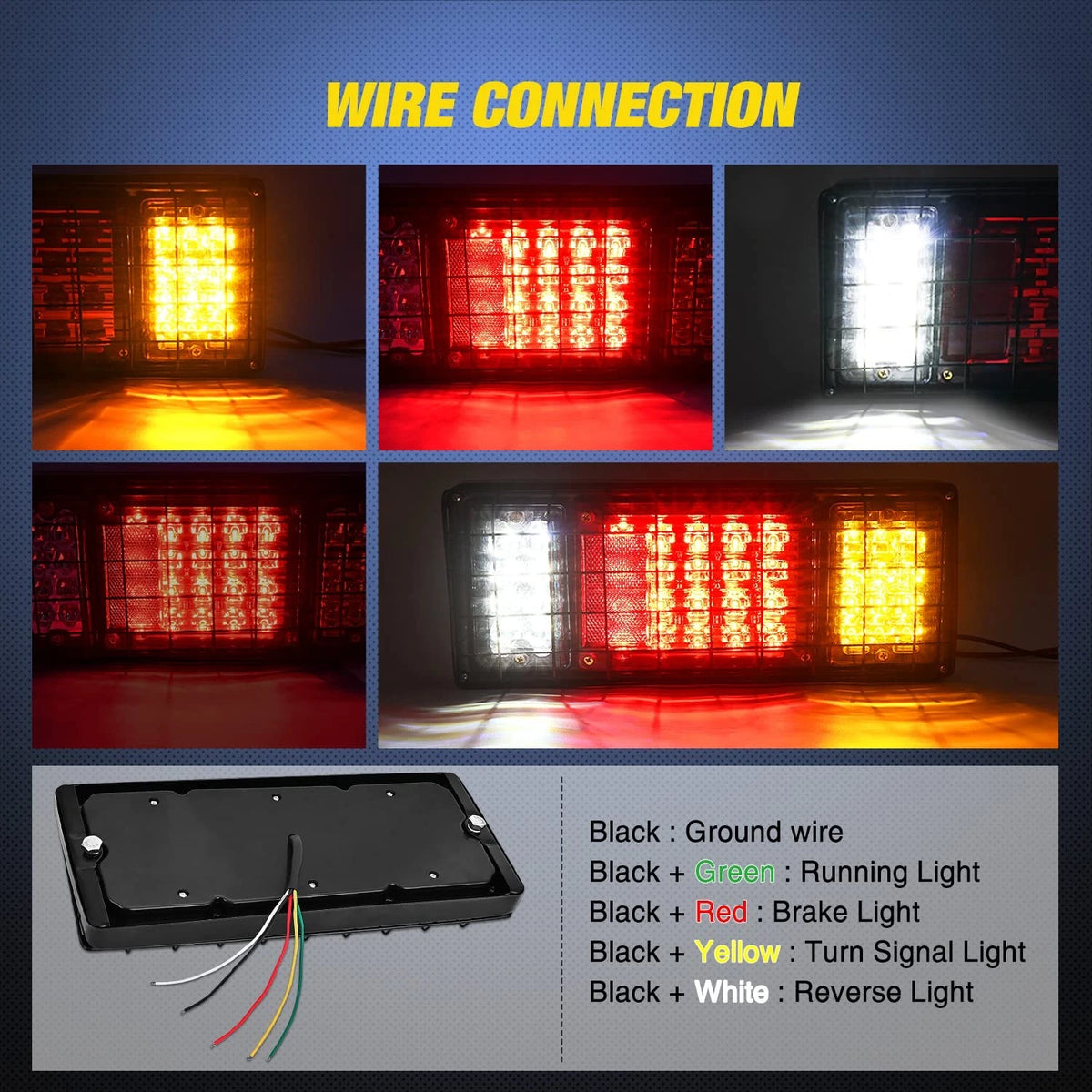 Nilight 2PCS Trailer Tail Light Lights, 2Pcs 40LED