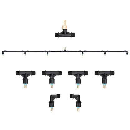 6-Nozzle Poly Boom Wand with 3/8" Brass Fitting, 7.5 Ft. 16 inches,