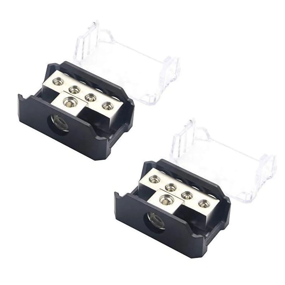 7*4.5*2.9cm 2Pcs Car Audio Power Distribution Block 0/2/4 AWG Input