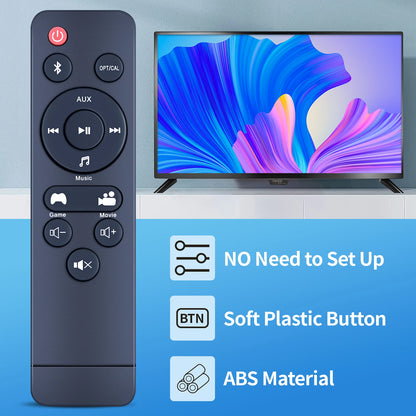 Soundbar Remote Control For ONN Sound Bar 100008045 100024201 100002635