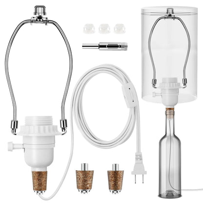 Make a Lamp or Rewire Kit,DIY Bottle Wiring Kit Includes 3-Way white
