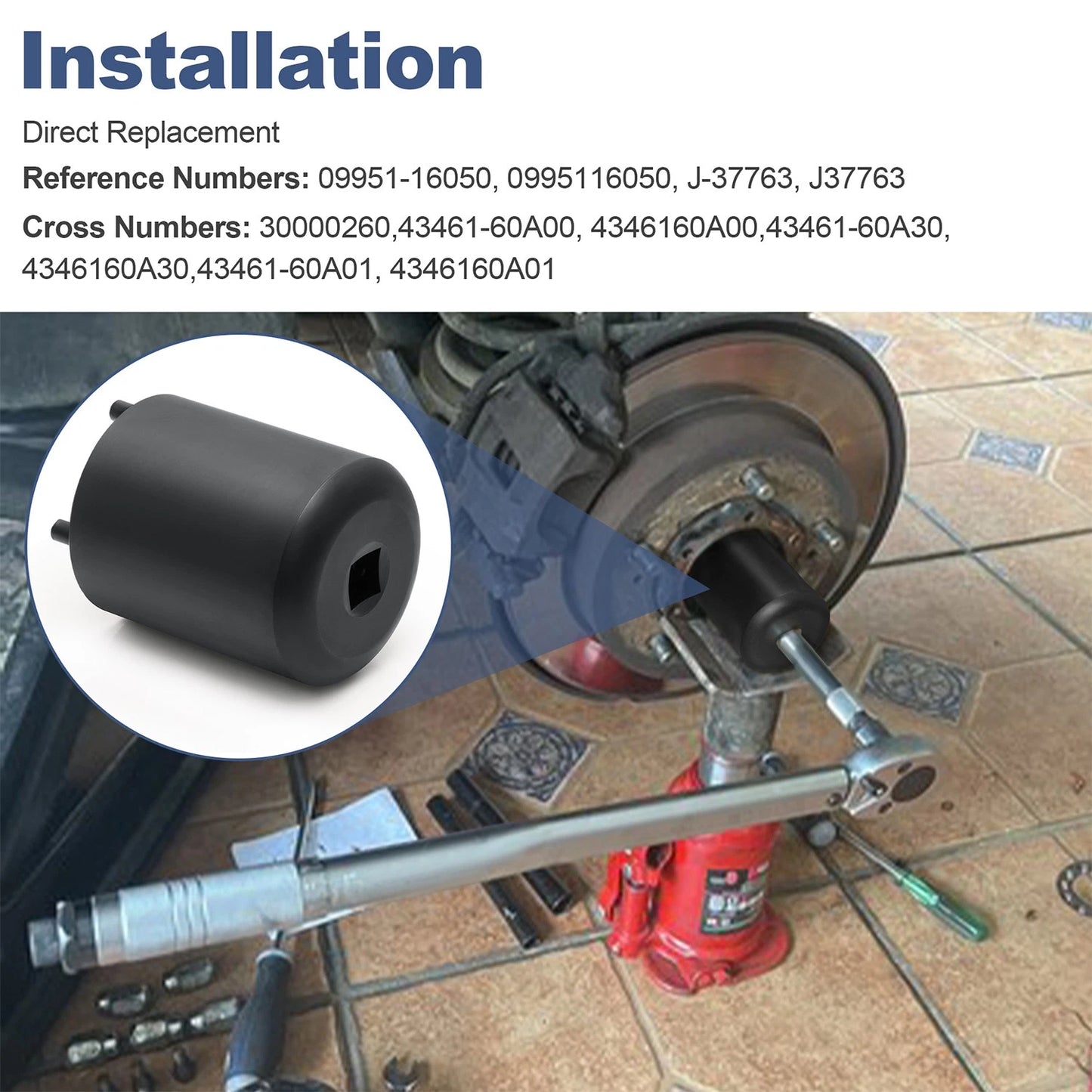 Wheel Axle Nut Socket Removal Tool For Suzuki Sidekick Geo Tracker Vitara