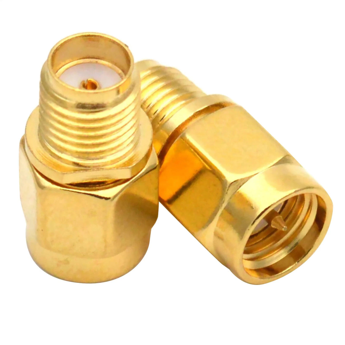 2pcs SMA Female Jack to SMA Male Plug Coax Cable Connector Replacement