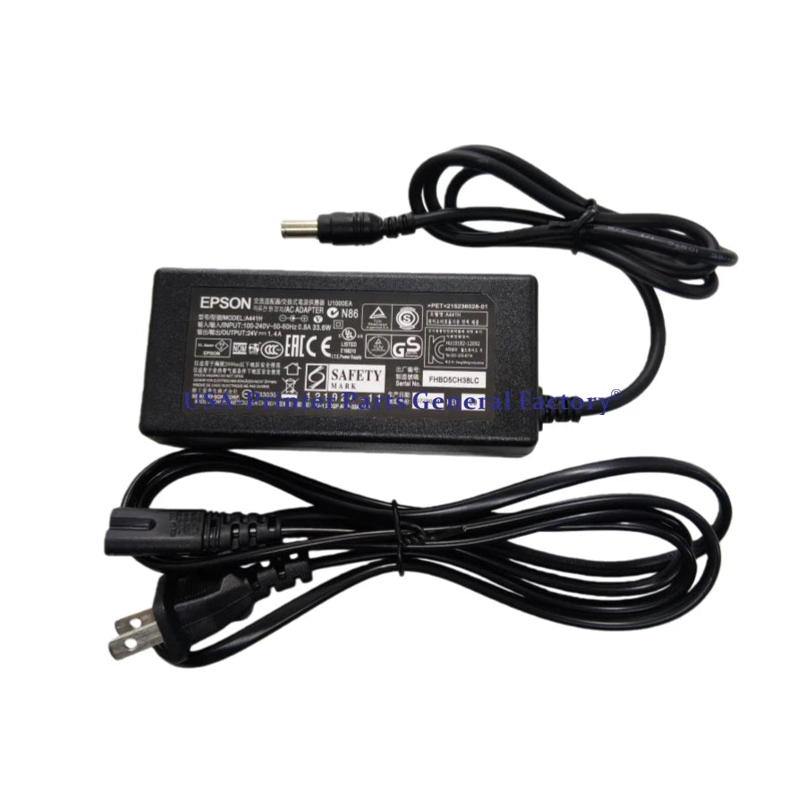 AC Adapter With Power cord For Epson V500 V550 V750 V600 V700 V800 850 3170