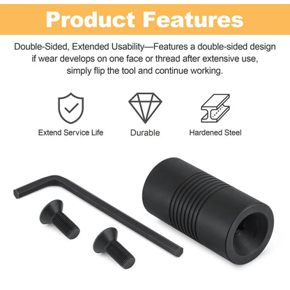Door Frame Dimpling Tool for Hardened Steel, Double-Sided Design, Flush Fastener