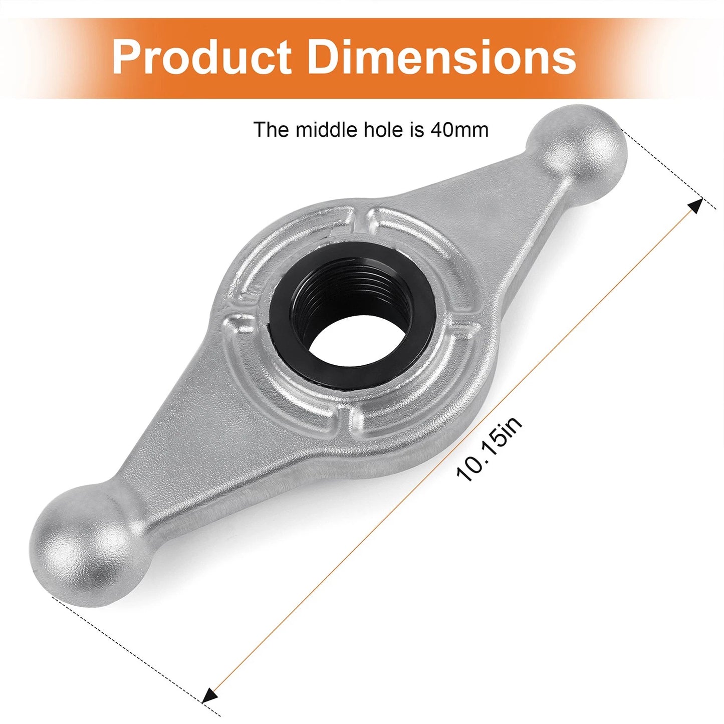 Wheel Balancer Hub Wing Nut for Hunter DSP w/ 40mm Shaft X 8mm Thread Pitch