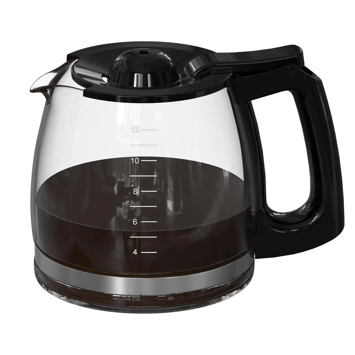 12 Cup Coffee Maker Carafe Replacement Pot Compatible with Hamilton 12, Black