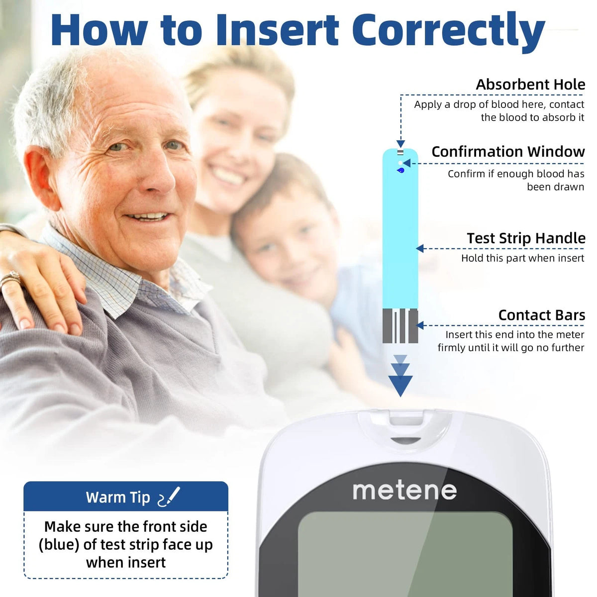 Metene TD-4116 Blood Glucose Test Strips, 300 Count 1 (Pack of 300)
