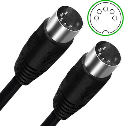 Zero-Delay 4pcs MIDI 5-pin Male to Male Connector Plastic Shell Electronic Piano