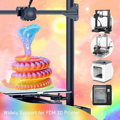 OEM MIKA3D Natural Rainbow PLA 3D Filament, 1.75mm Transparent Clear