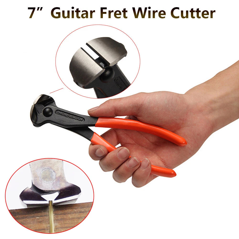 Steel 7" Professional Guitar Fret Wire Cutter Nipper Puller Plier Luthier Tool