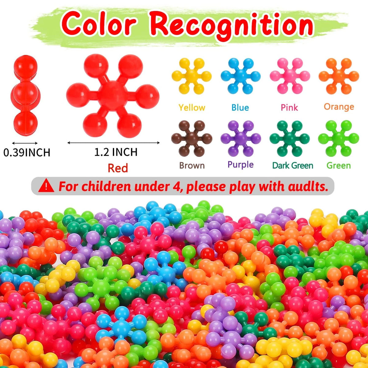 Kids Building STEM Toys for 3 4 5 6+ Year Old Boy Girl Small, Colorful