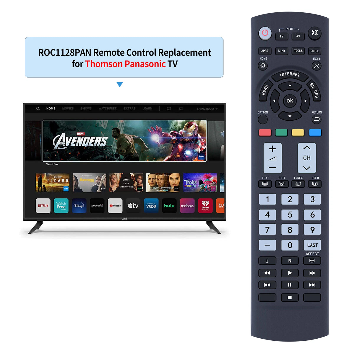 ROC1128PAN Thomson Replacement Remote Control For Panasonic TV
