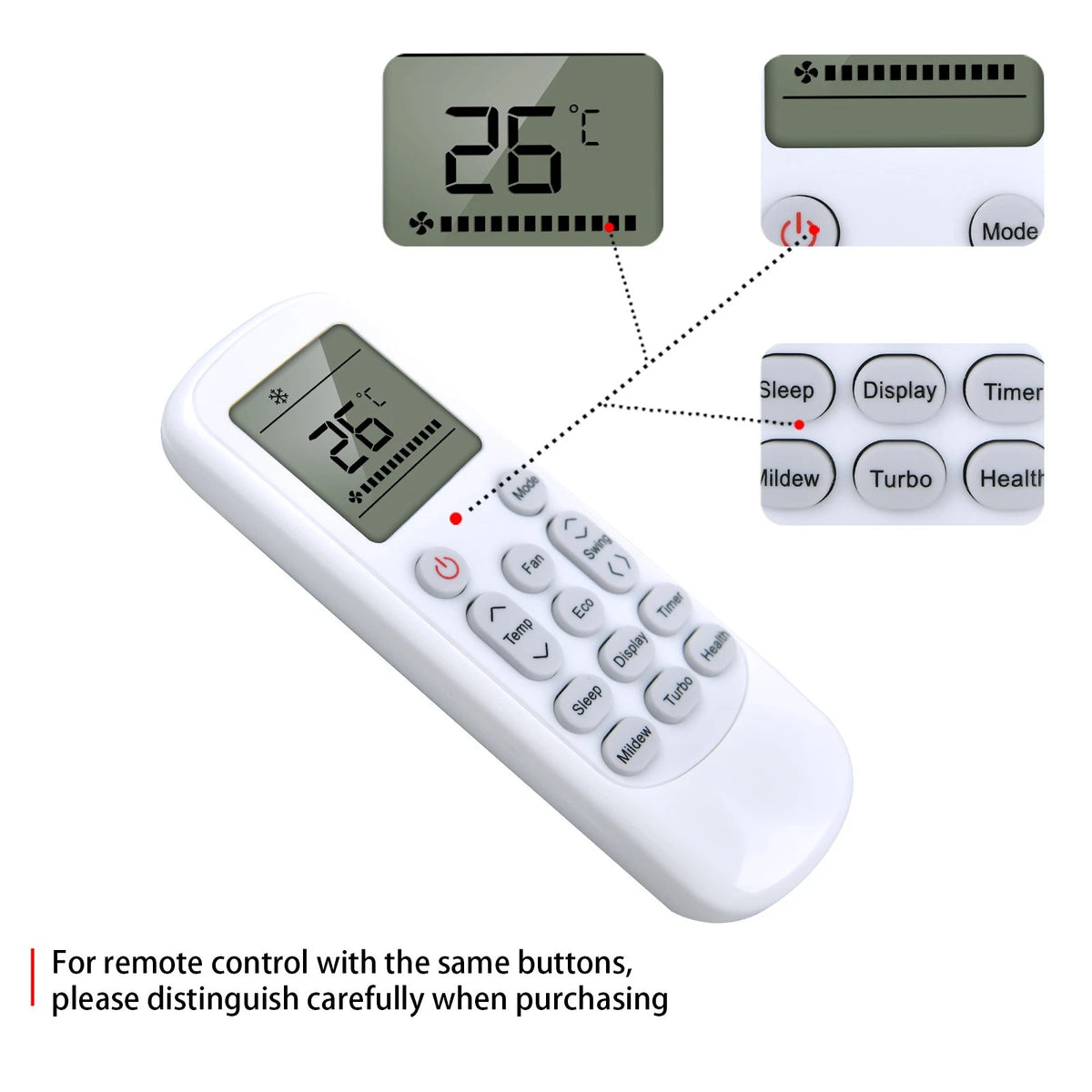Remote Control For TCL Della Mini Split Air Conditioner 048-TL-9K1V-19S
