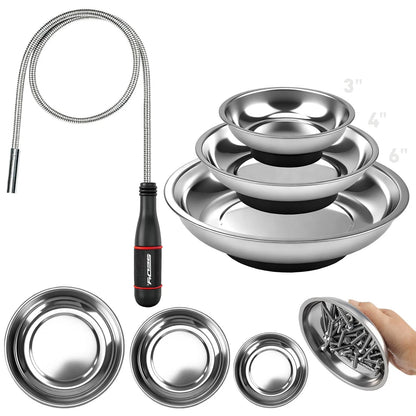 4 Pack Telescoping Magnetic Pickup Tool with 3in 4in 6in Parts...