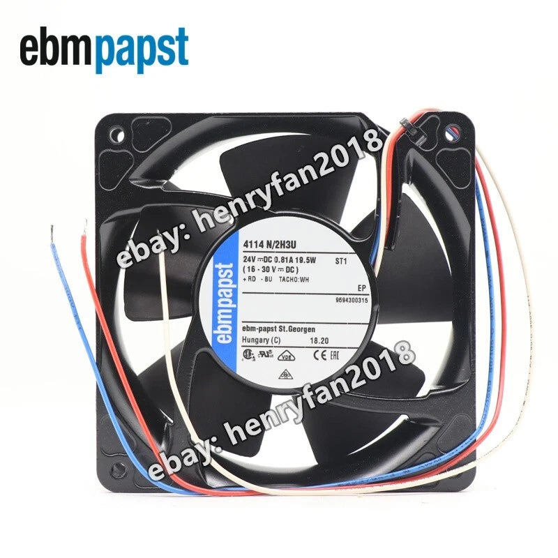 Ebmpapst 4114N/2H3U?Axial Fan DC 24V 19.5W 3-wire 120*120*38MM Cooling Fan
