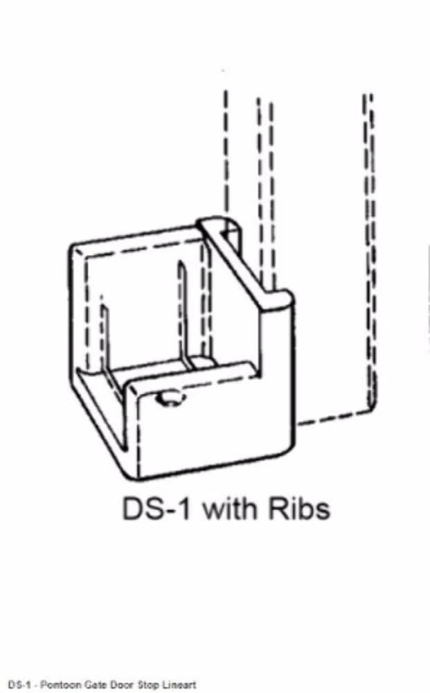 T-H Marine DS-1R-DP Pontoon Door Stop - Right Hinge,Gray Gray