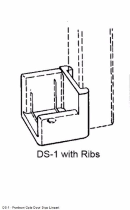 T-H Marine DS-1R-DP Pontoon Door Stop - Right Hinge,Gray Gray