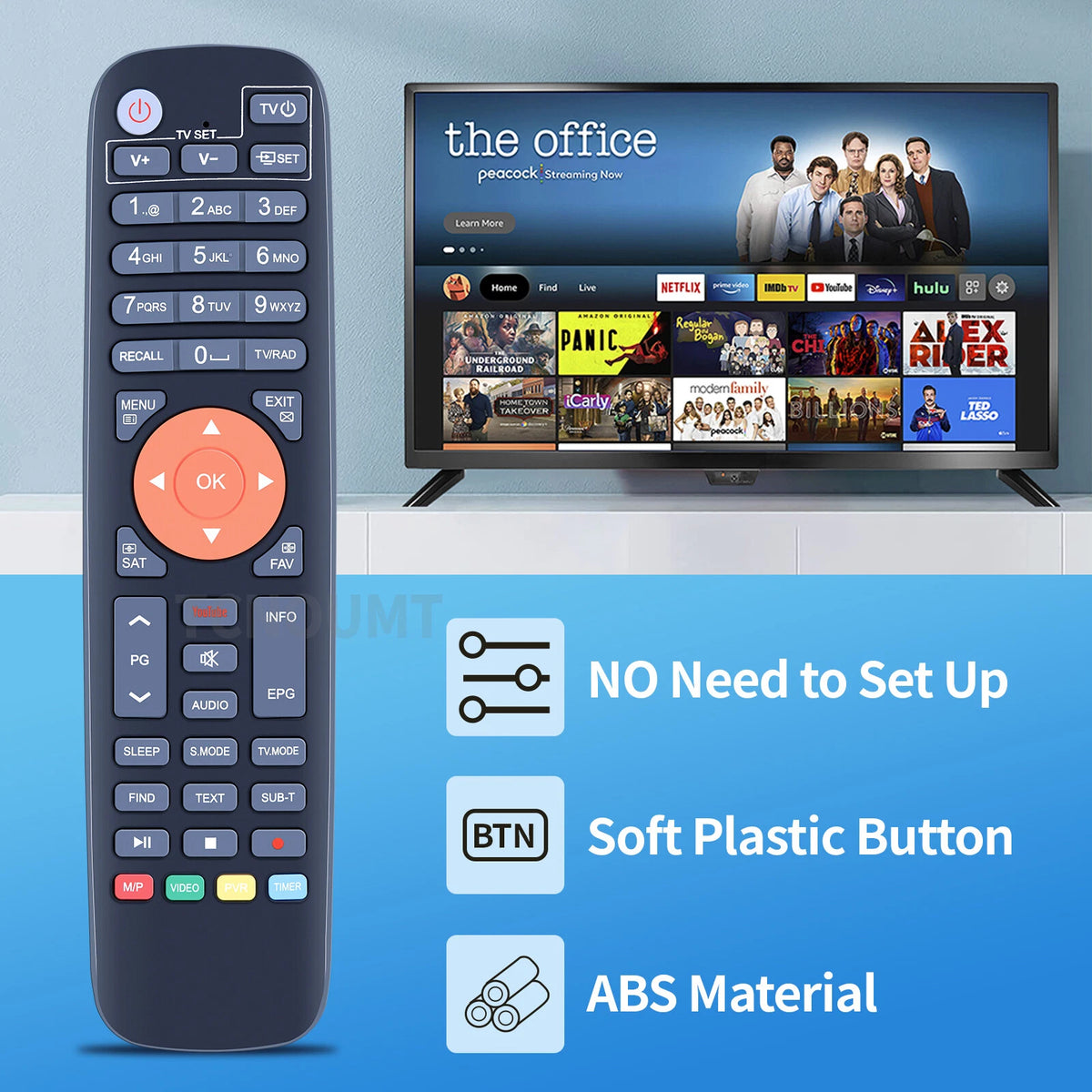 Remote Control For GTMEDIA V7Pro/V7TT/V8X/V8UHD/V9Prime TV Receiver