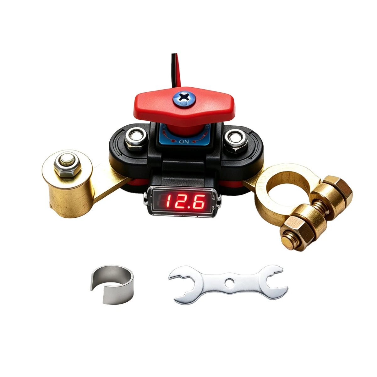12V 24V Battery Disconnect Switch w/ LED Display Includes Wrench and Shim Kit