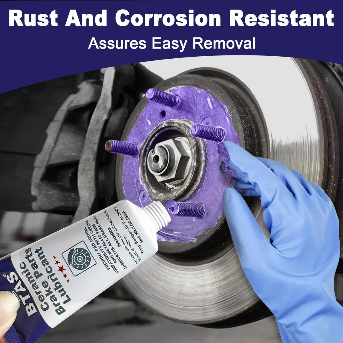 BTAS Brake Grease for Parts Lubricant,Caliper Sliding Pin 1 oz, Purple