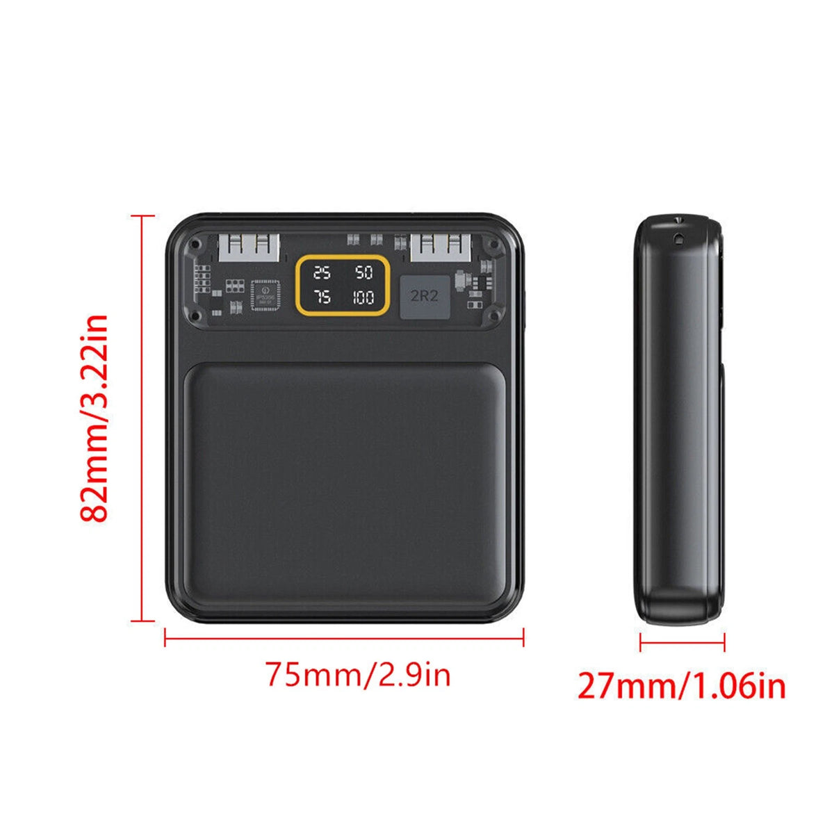 Dual USB 18650 Battery Power Bank Shell Storage Organize Charger Power Display
