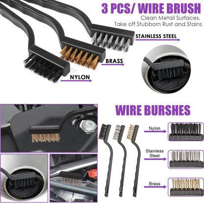 Viewsun Windshield Cleaner Tool, 17Pcs Purple Car Interior Cleaning