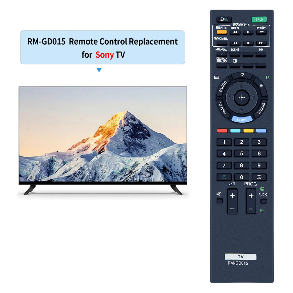 RM-GD015 Remote Control For Sony KDL-32EX400  KDL-40EX400 KDL-32EX500 TV