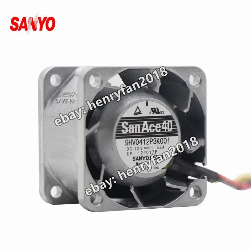 SANYO Denki 9HV0412P3K001 SanAce DC 12V 1.52A 40*40*28MM 4-Wire PWM Cooling Fan