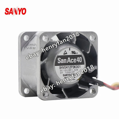 SANYO Denki 9HV0412P3K001 SanAce DC 12V 1.52A 40*40*28MM 4-Wire PWM Cooling Fan