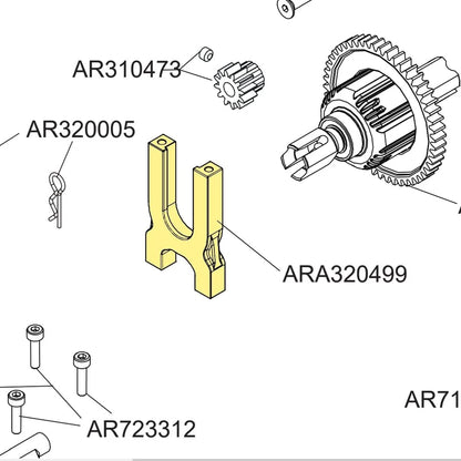 Aluminum Center Diff Mount for Arrma 1/8 KRATON 6s Outcast Typhon Talion Red