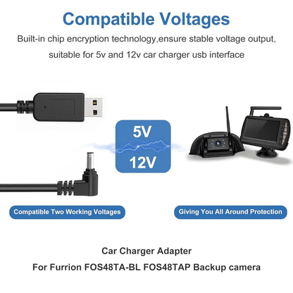 Car Charger Cable,USB to DC Plug Cable for Furrion FOS07TADS Vision S...
