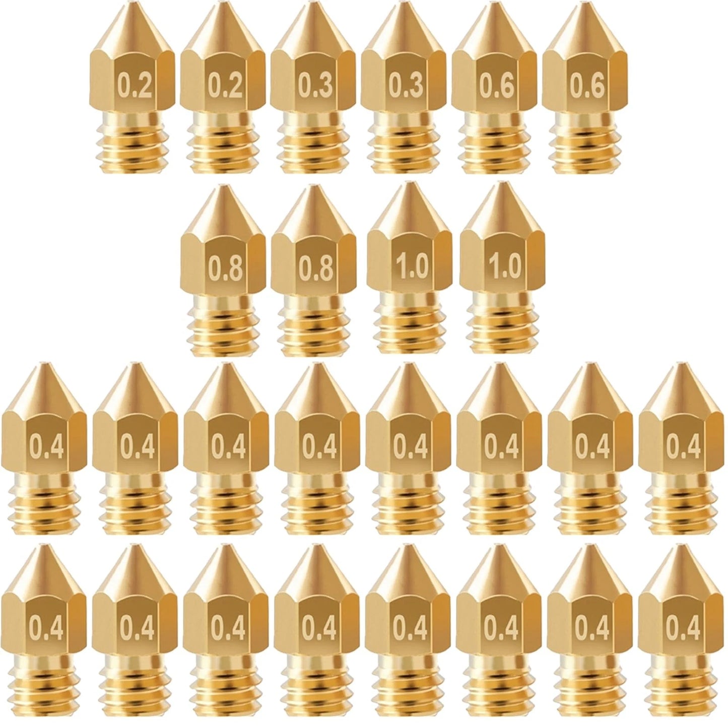 26Pcs Ender 3 Nozzles kit, MK8 Brass 3D Printer Nozzles...