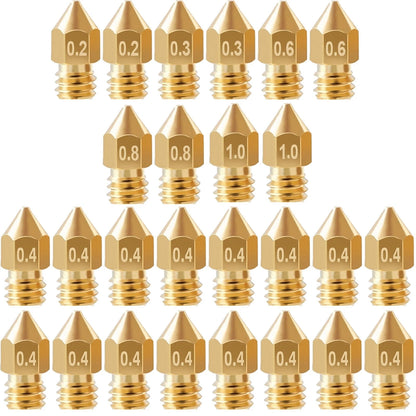 26Pcs Ender 3 Nozzles kit, MK8 Brass 3D Printer Nozzles...