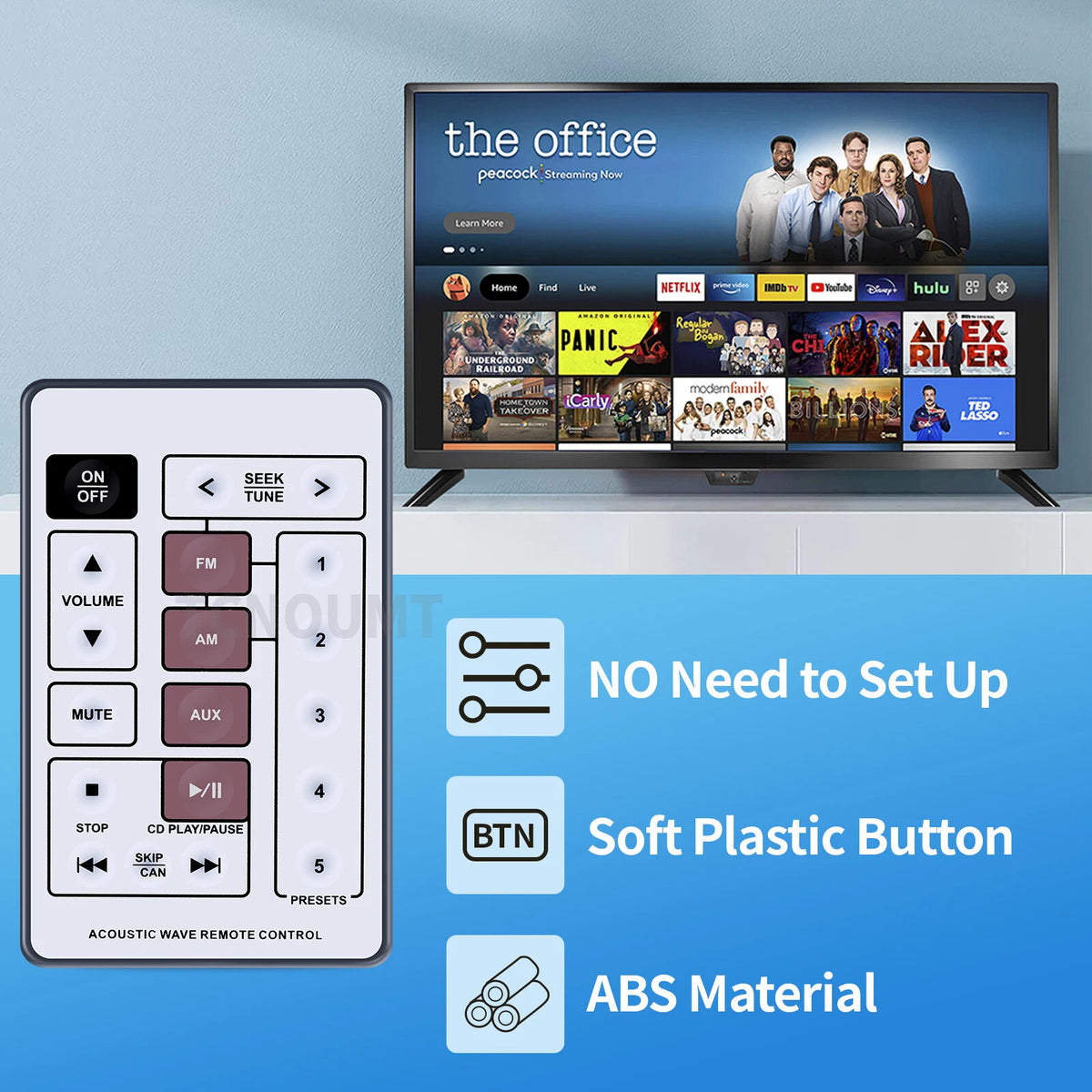 Remote Control For Bose Acoustic Wave CD-3000 Music System White