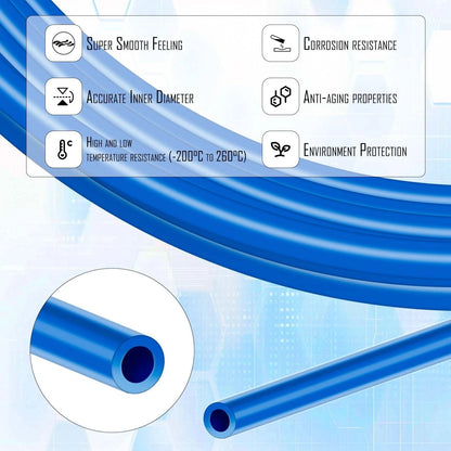 PTFE Teflon Tube Kit for 1.75mm Filament 5m, 2*4mm Blue, Blue