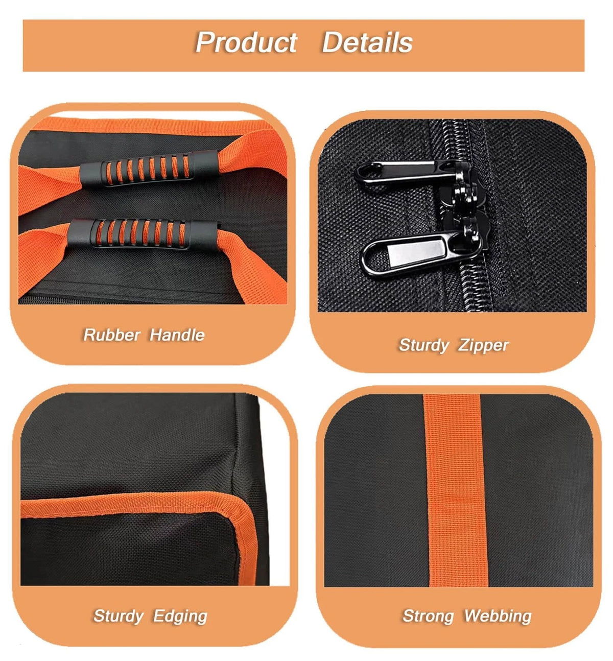 Large Tent Storage Bag 67X11.5X11.5in with Handles 67X11.5X11.5inch, orange