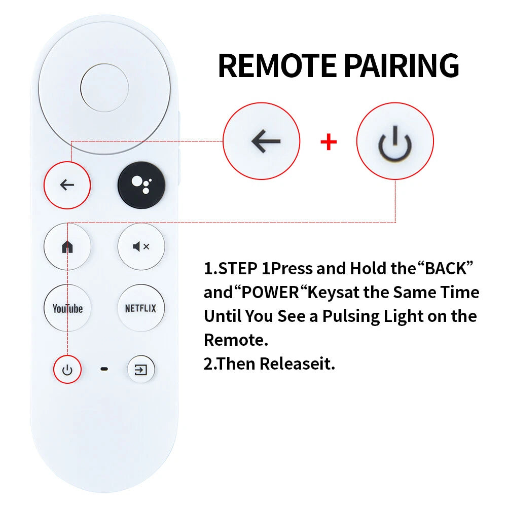 G9N9N For Chromecast 4K With Google TV Voice Bluetooth IR Remote Control