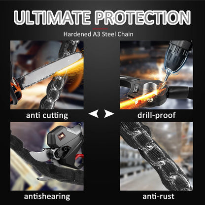 Scooter Locks Anti Theft,Bike Chain medium bike lock, scooter locks 9Ocm